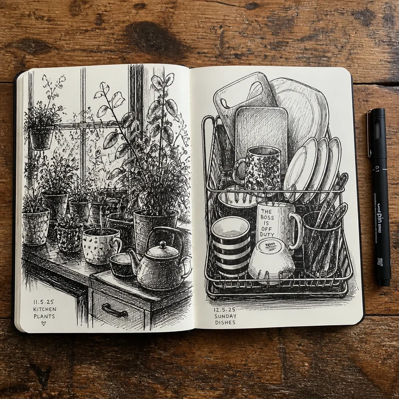 Pen sketch example